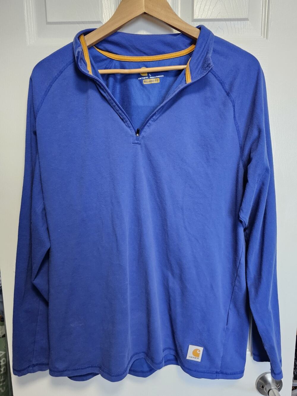 Carhartt Royal Blue 1/4 Zip Lightweight Pullover Sweatshirt Size Large